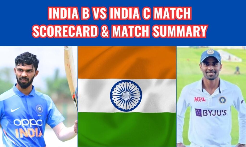 India B vs India C Match Scorecard & Match Summary (Duleep Trophy)