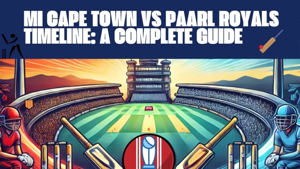MI cape town vs Paarl Royals timeline: A Complete Guide