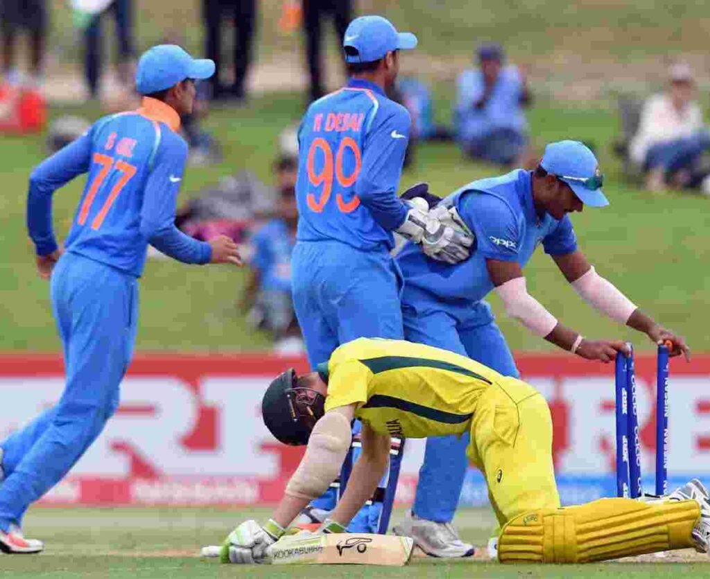 Fall of Wickets for India Under-19s